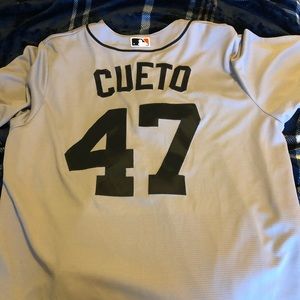 Johnny Cueto Large Road Gray Jersey